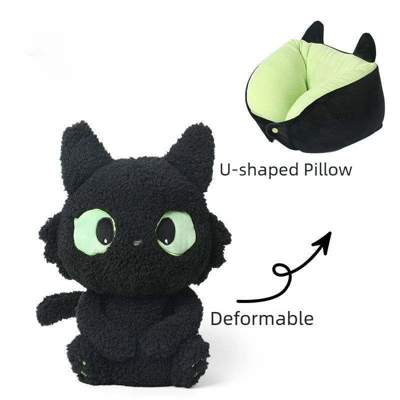 Cartoon Cat U-Shaped Neck Pillow | Travel Comfort & Support