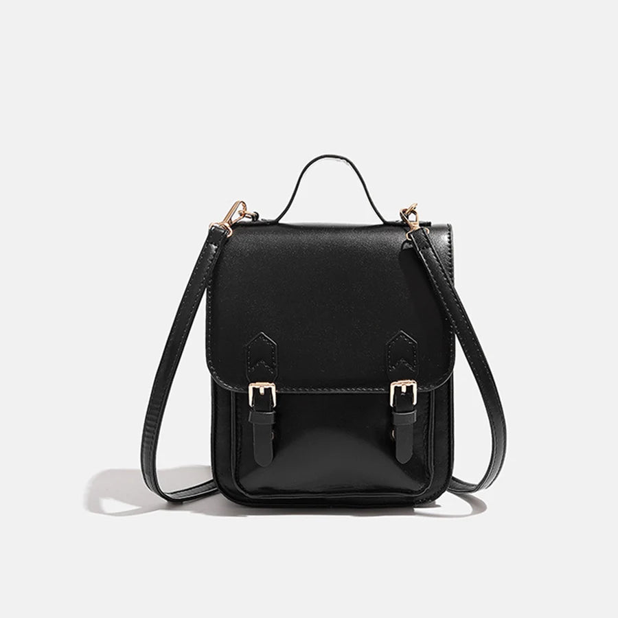 Stylish Women's Small PU Leather Crossbody Backpack | Perfect for School