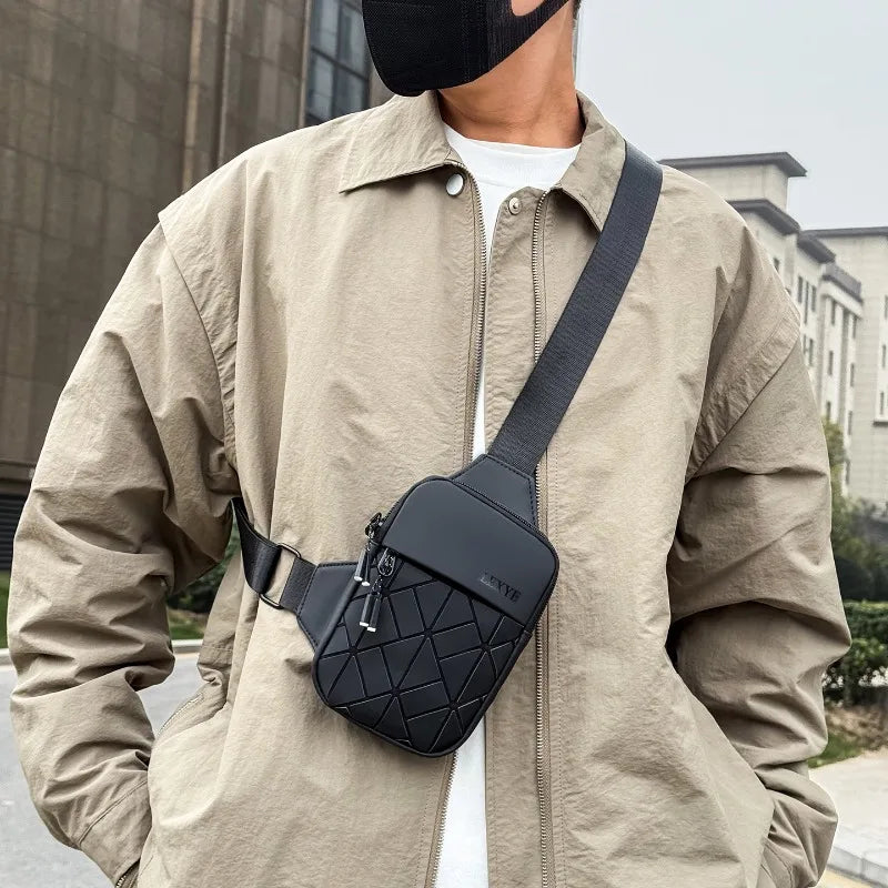 Stylish Crossbody Small Bag | Fashionable Rhombus Grid Design