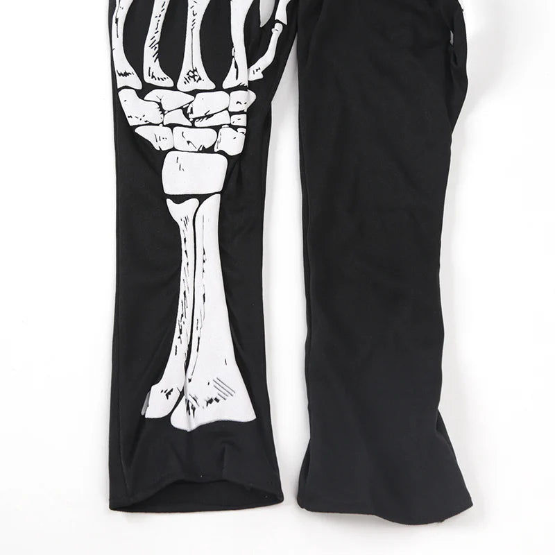 Black Punk Fingerless Gloves | Gothic Skeleton Style Accessories
