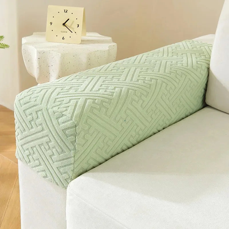 Stretchy Jacquard Armrest Covers | Stylish Sofa & Chair Protectors