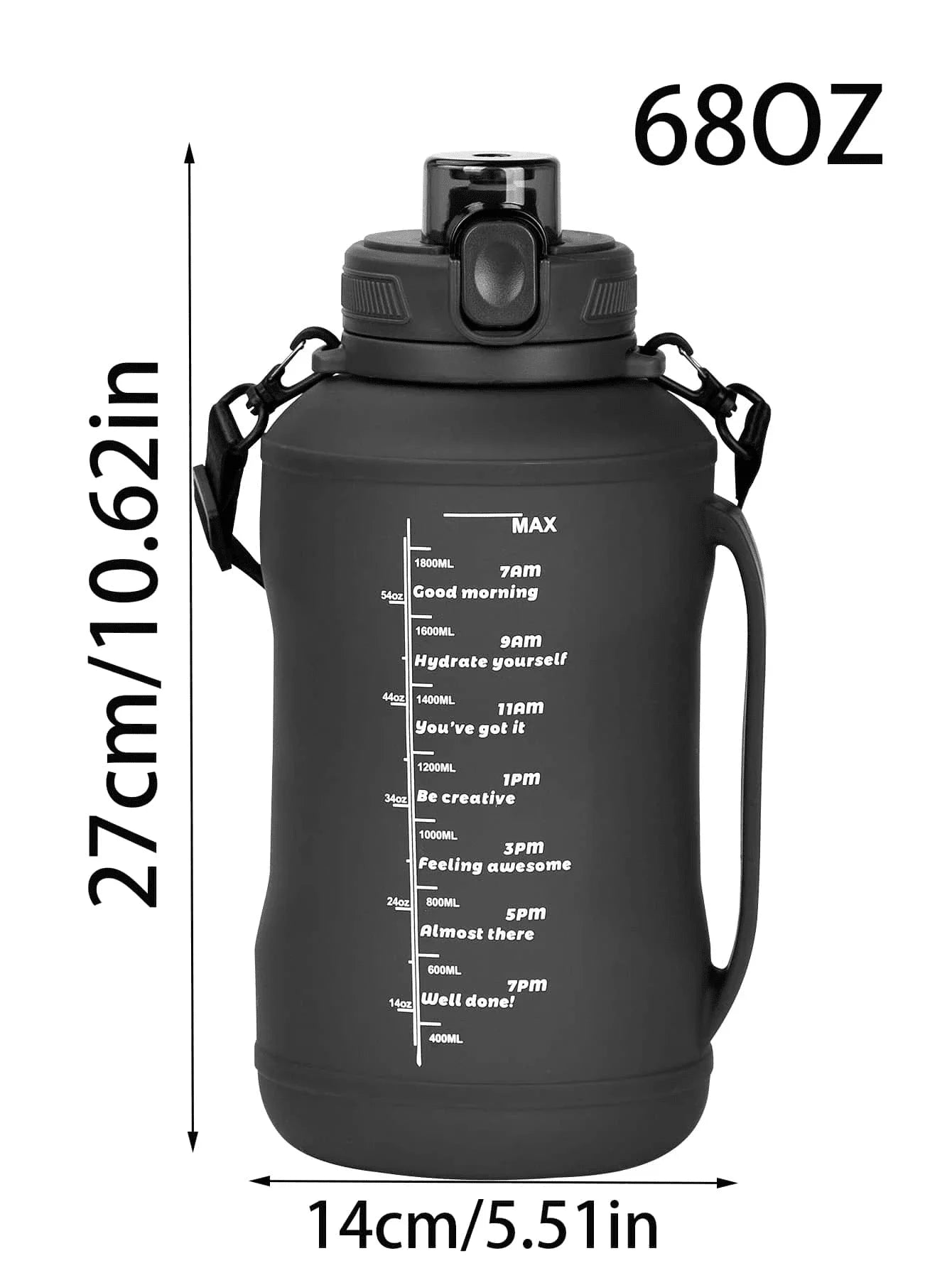 Collapsible 64oz Silicone Water Bottle | Eco-Friendly & Portable