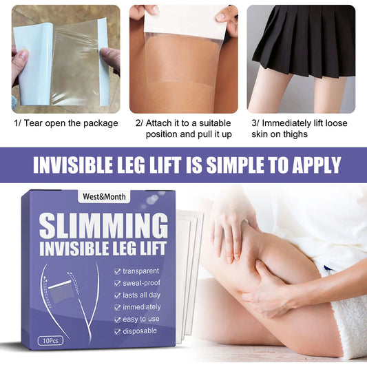 10Pcs Invisible Thin Leg Stickers | Ultimate Leg Lifting Patches