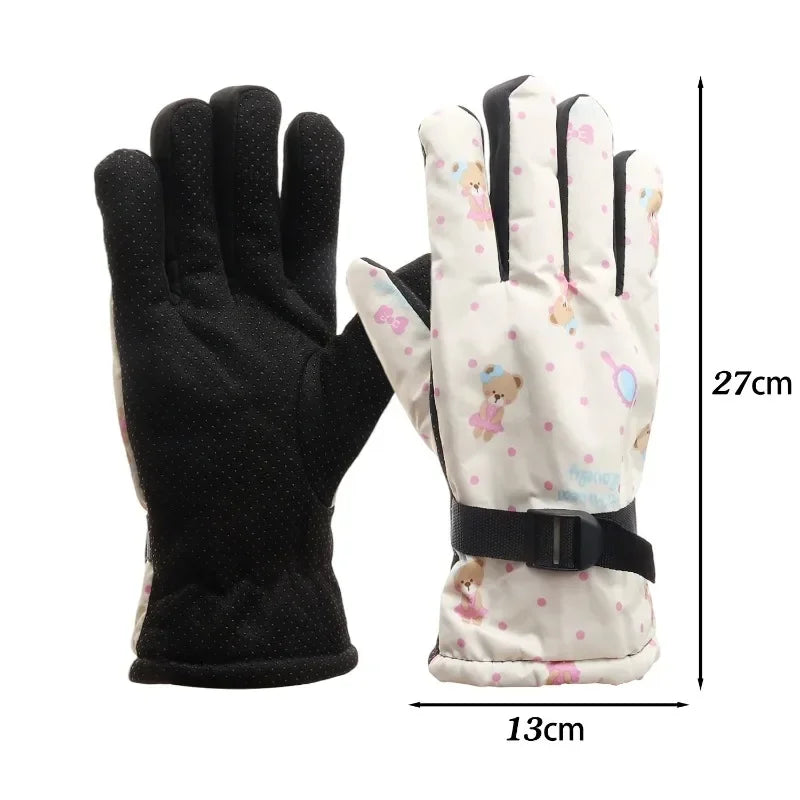 Women's Velvet Touchscreen Ski Gloves | Waterproof & Windproof