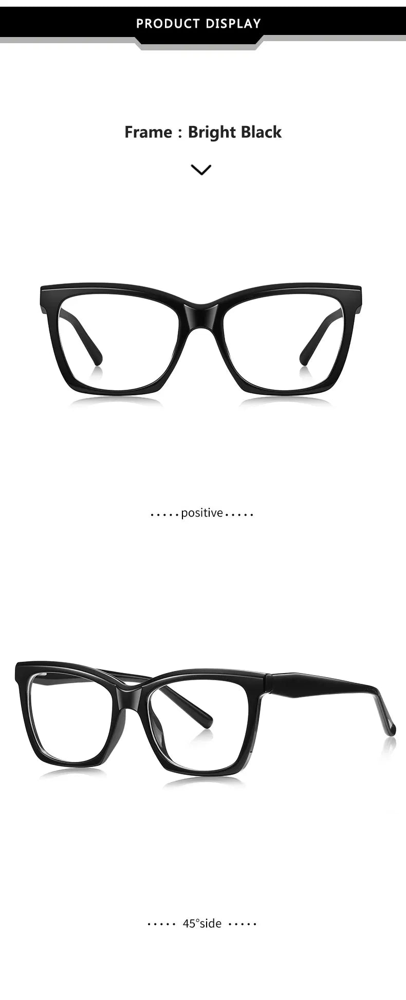 Stylish Large Frame Women's Anti-Blue Light Reading Glasses