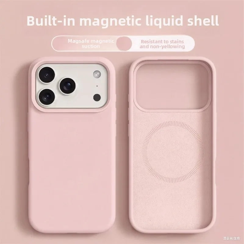 Magnetic Phone Case for iPhone Pro Max | Liquid Silicone Bumper