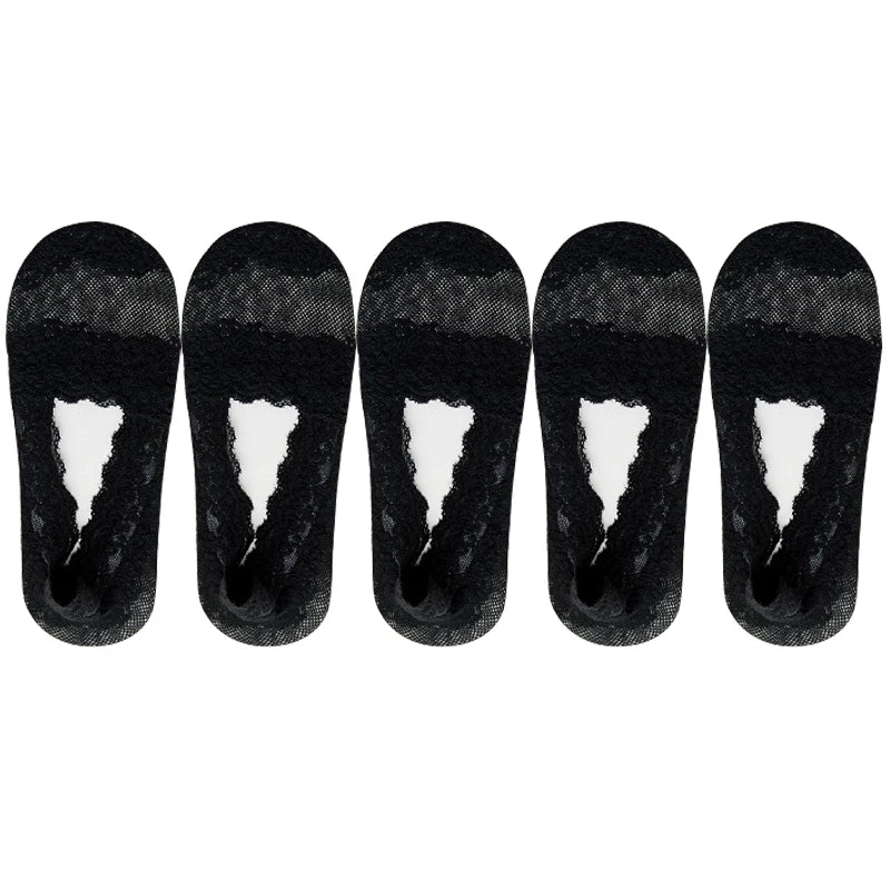 Women's Lace Invisible Ankle Socks | Chic No-Show Comfort