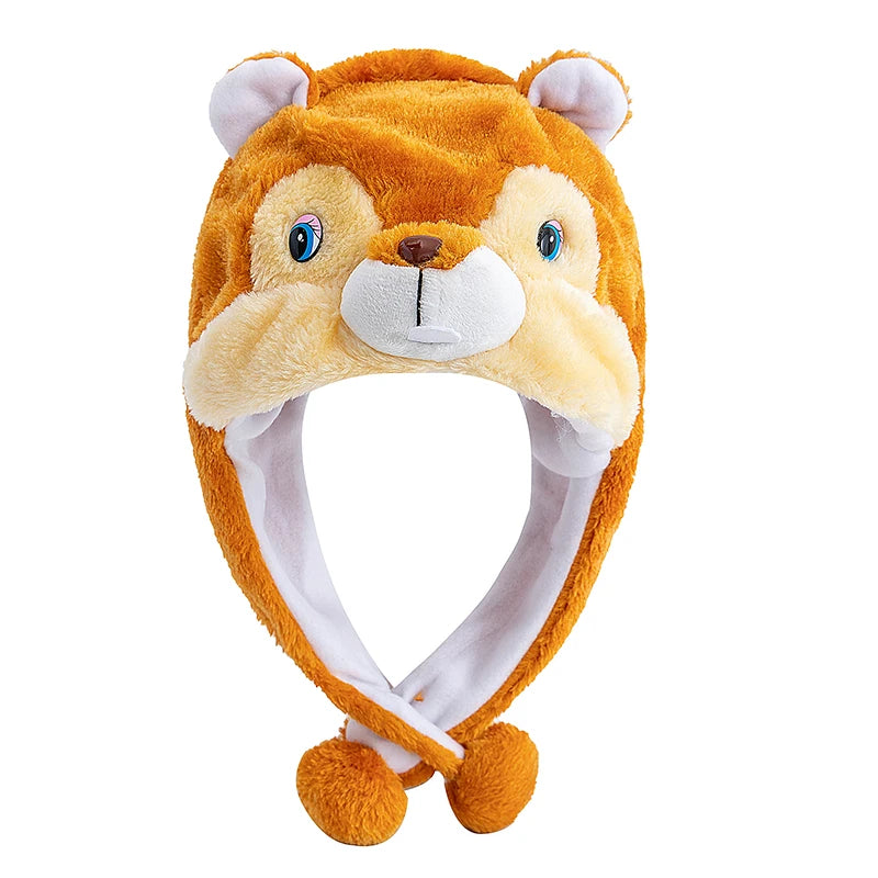 Unisex Funny 3D Bulls Head Plush Winter Beanie | Cozy Cartoon Hat