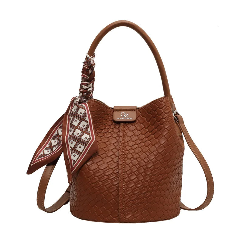 Bolso de cubo chic para mujer | Bolso de mano tejido de moda para cada ocasión