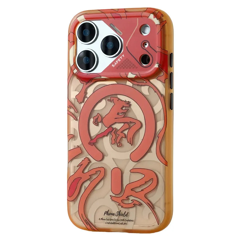 Magnetic Geometric Graffiti Case | Wireless Charging Compatible
