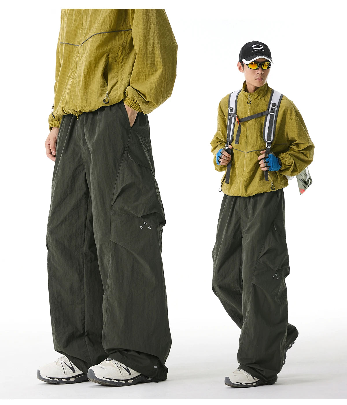 Men's Water-Resistant Cargo Pants | Oversized Utility Trousers
