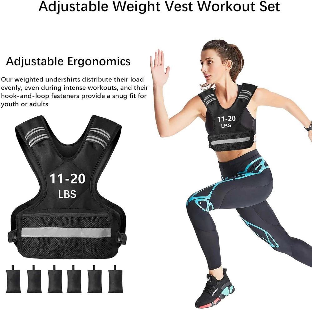 Adjustable Weighted Vest for Enhanced Workouts | 11-20lbs