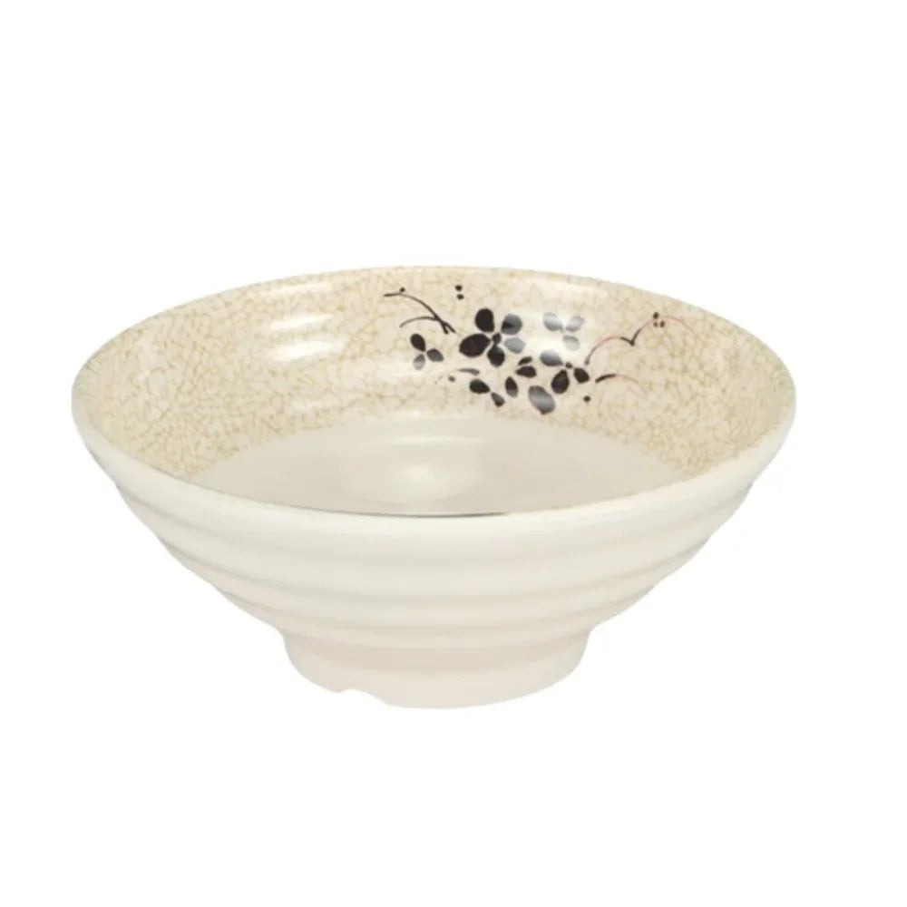 Elegante tazón de melamina rojo y negro para ramen | Tazón de sopa apto para el calor