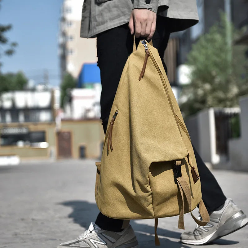 Large Capacity Canvas Backpack for Travel & Commute | Stylish & Versatile
