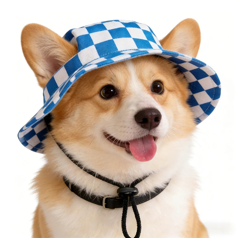 Cute Print Dog Hat for Small & Medium Dogs | Adjustable Pet Cap