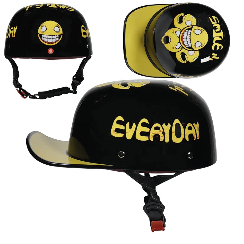 Vintage Retro Motorcycle Half Face Helmets for All Ages