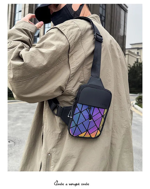 Stylish Crossbody Small Bag | Fashionable Rhombus Grid Design