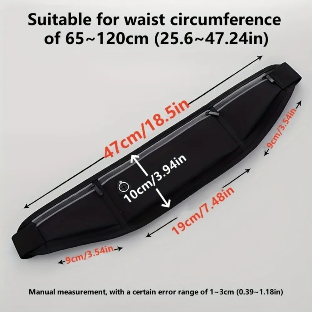 New Running Waist Bag Professional Men Women Elastic Waist Pack with Adjustable Strap Hidden Gym Sports Bags Mobile Phone Case