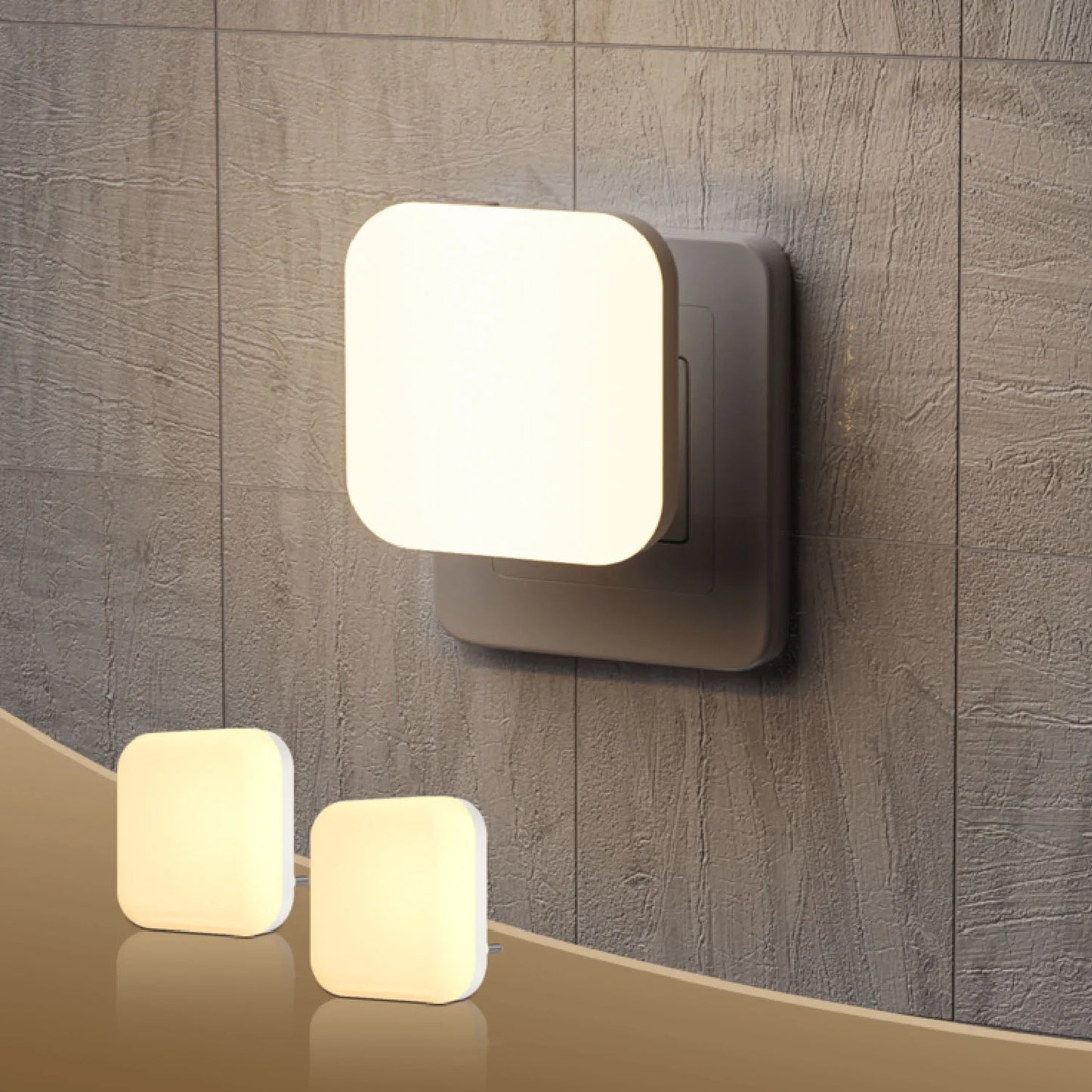 Luz nocturna regulable con sensor automático | Eficiente energéticamente y delgada