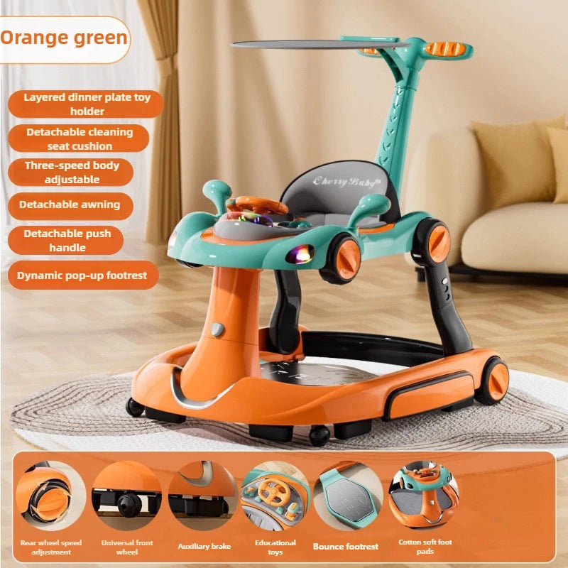 4-in-1 Multifunctional Baby Walker | Adjustable & Foldable Design