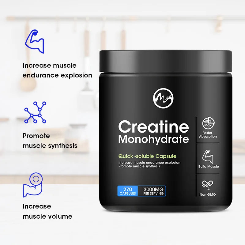 Creatine Monohydrate Capsules | Enhance Energy & Performance