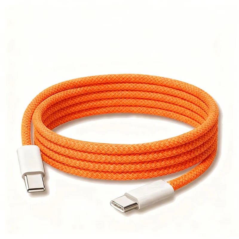 PD 60W Fast Charging USB C to Type C Cable | Colorful Weaving Options