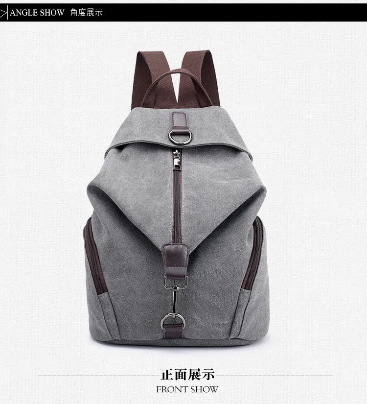 Stylish Vintage Canvas Women Backpack | Fashionable Casual Bag