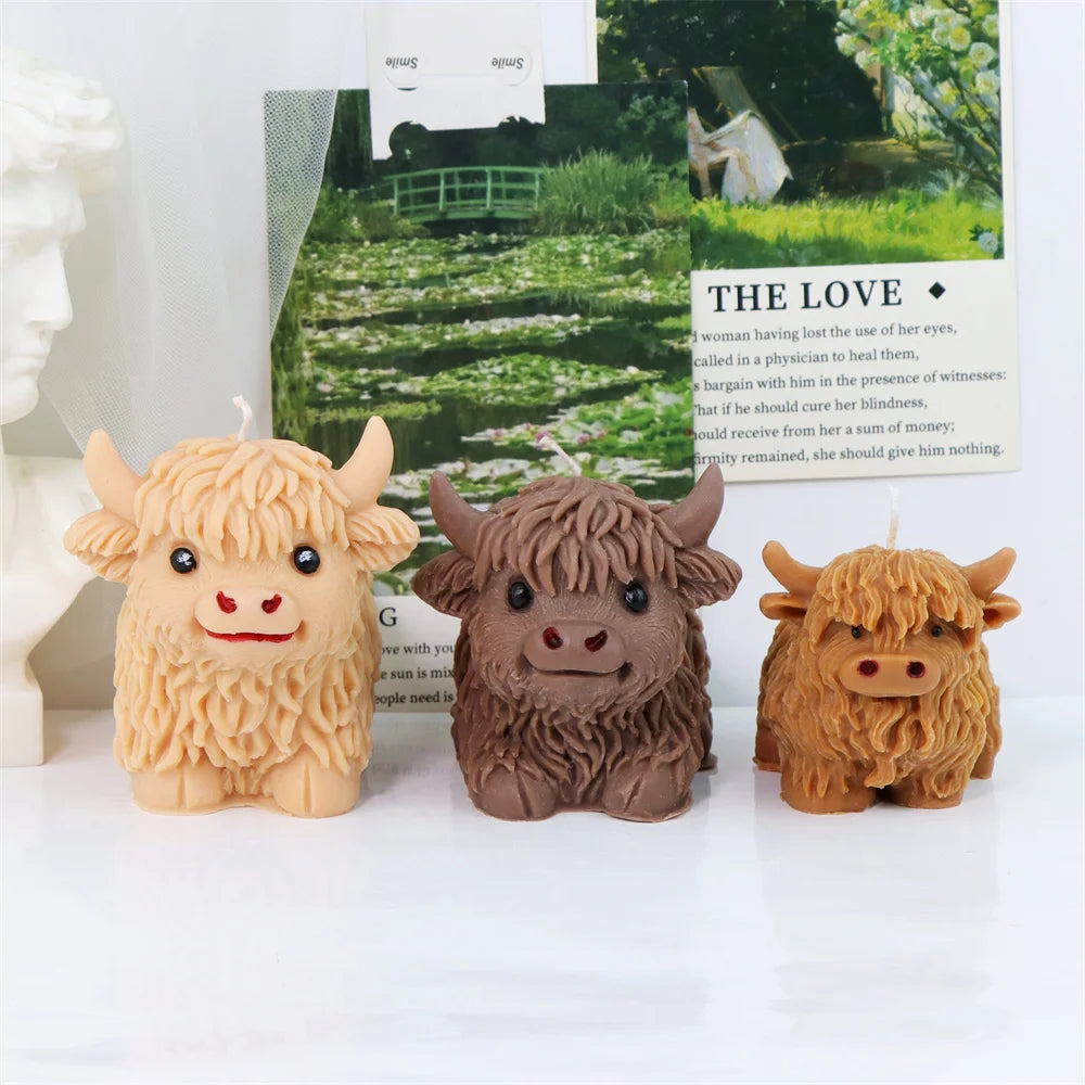 3D Highland Cow Silicone Mold | Craft Unique Animal Decor