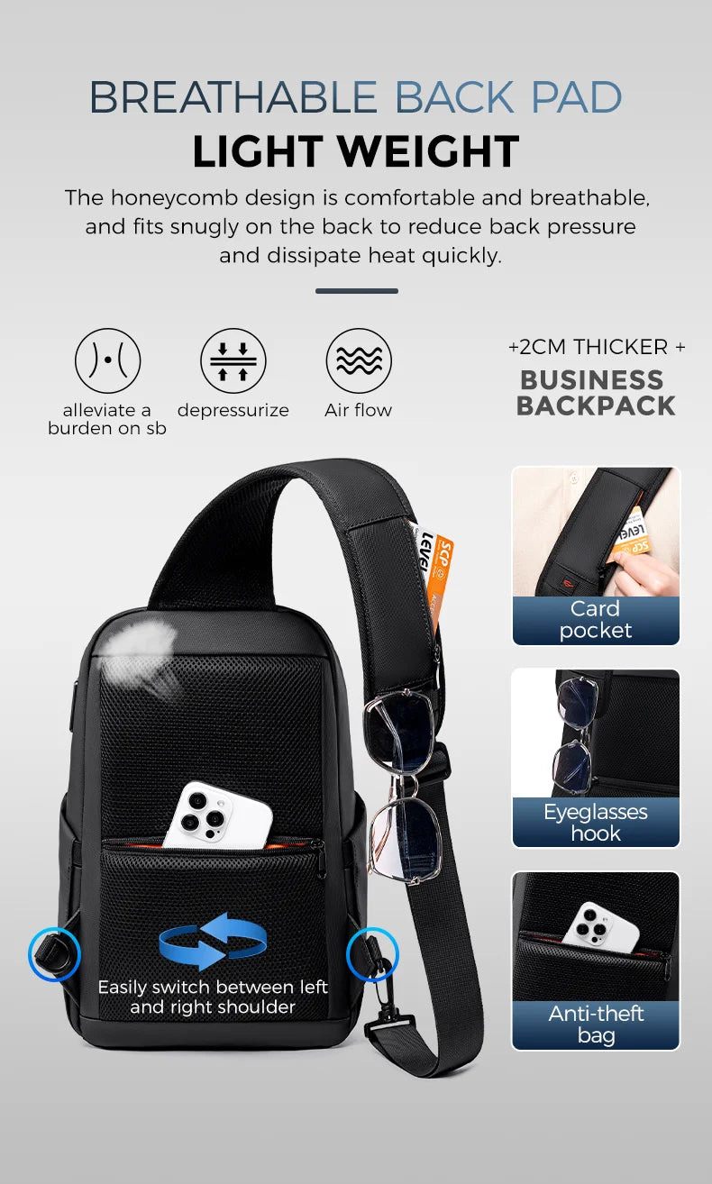Men's Single-Shoulder Crossbody Bag | Ideal Summer Travel Backpack