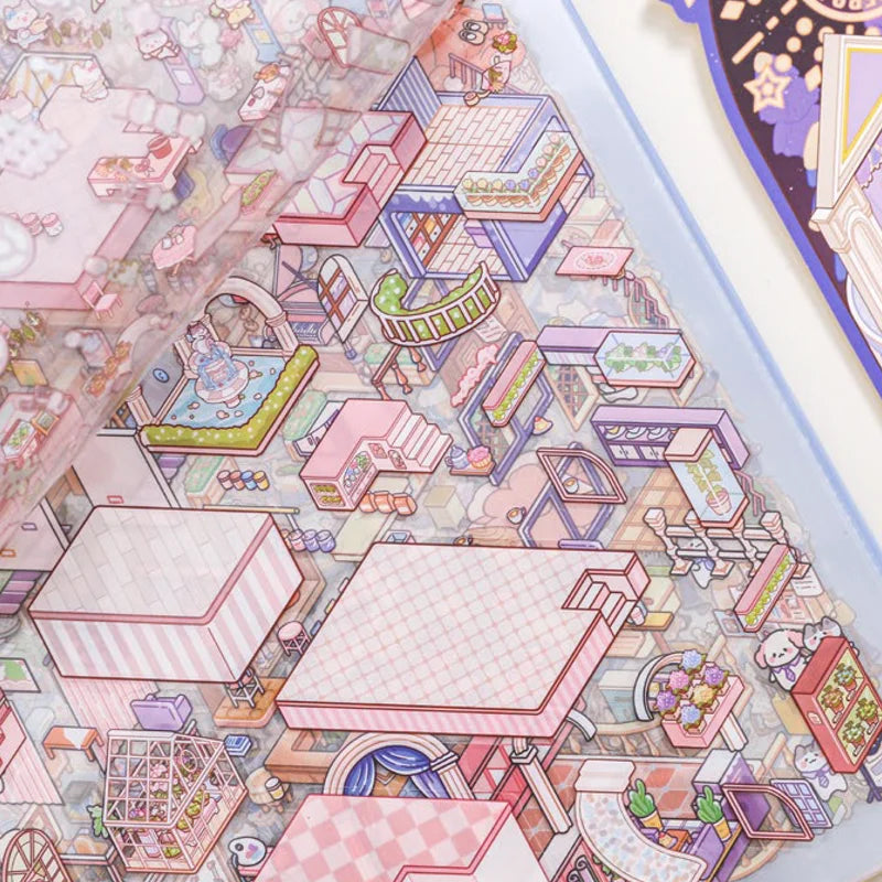 20 pcs Super Large Miniature Scene Stickers | Fun DIY Educational Craft