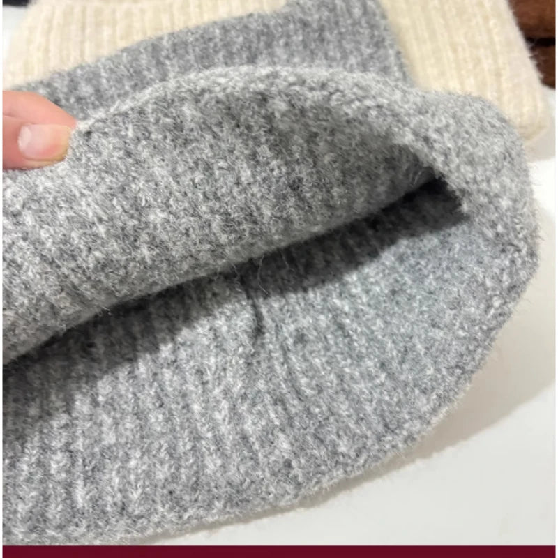 Unisex Funny Little Devil Horn Knitted Hat | Warm Ski Beanie