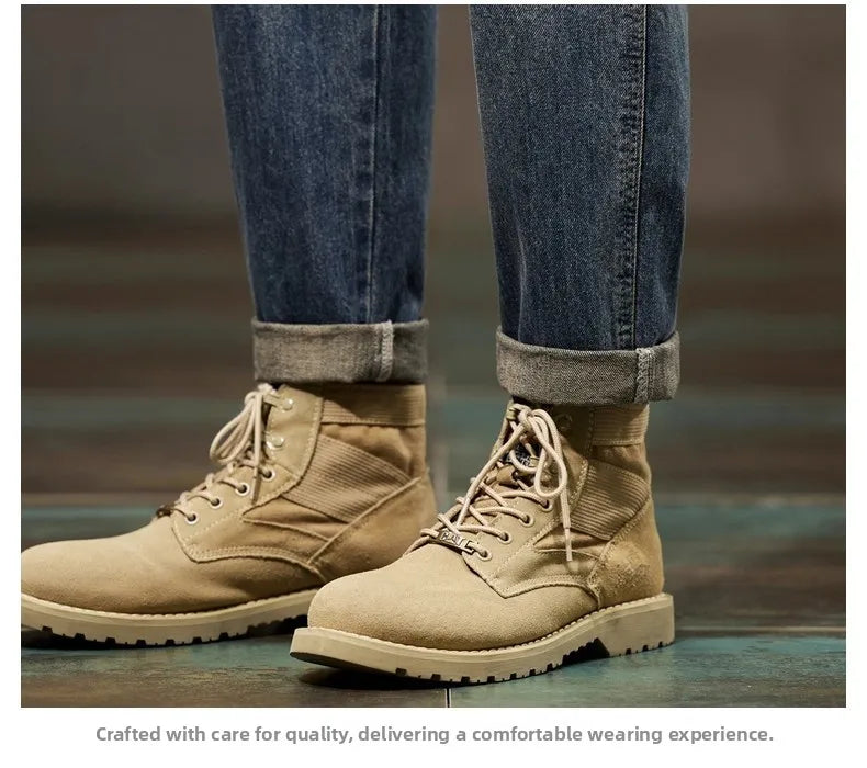 Retro American Style Men's Jeans | Loose Straight-Leg Denim Pants