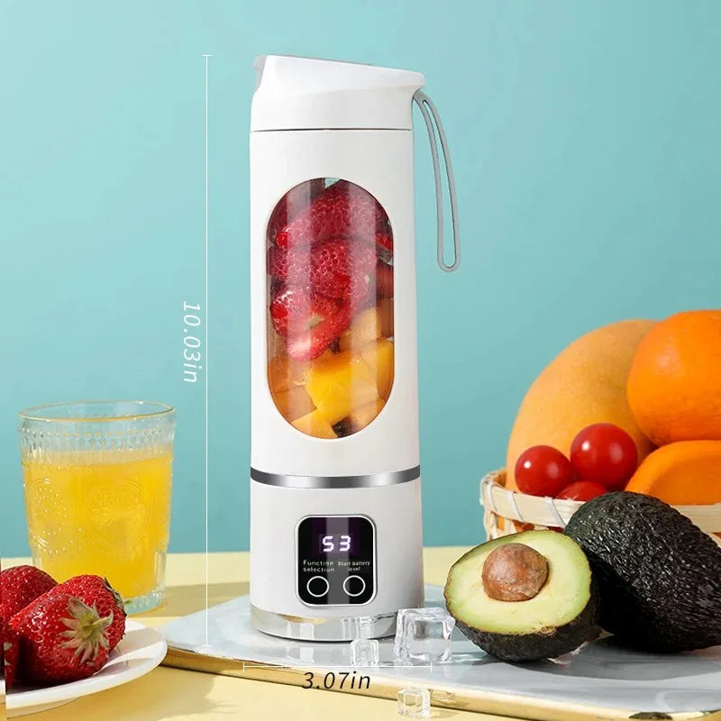 Portable Fruit Juicer with Ice Crusher | USB Rechargeable Blender