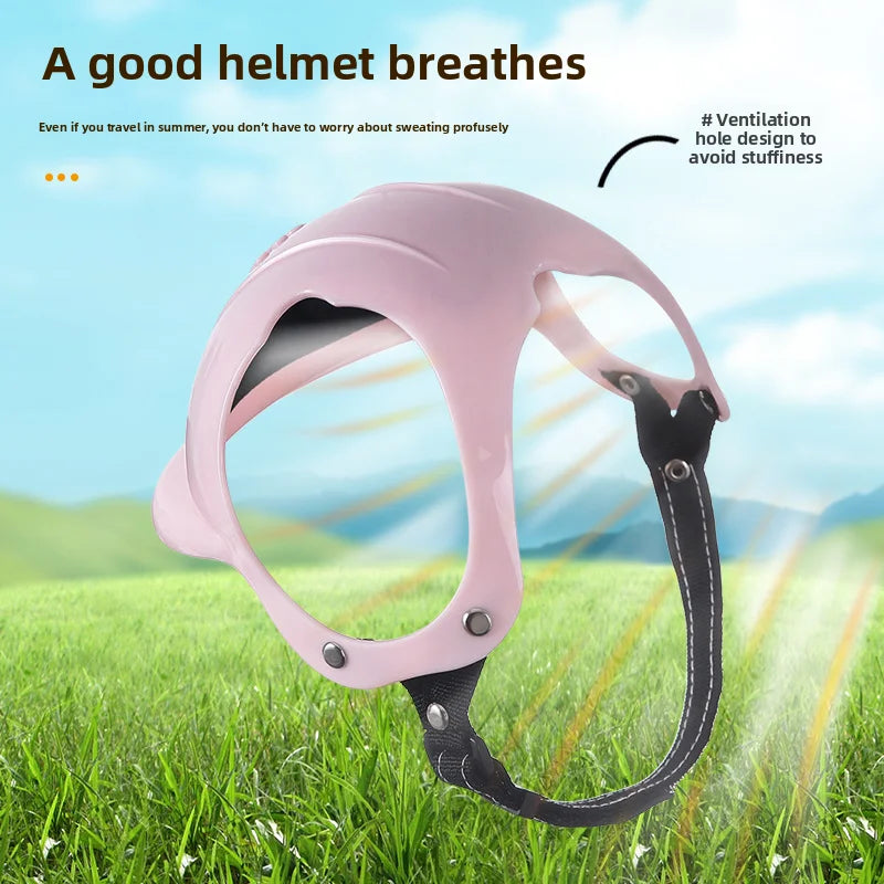 Pink Pet Helmet | Stylish Dog & Cat Motorcycle Accessory