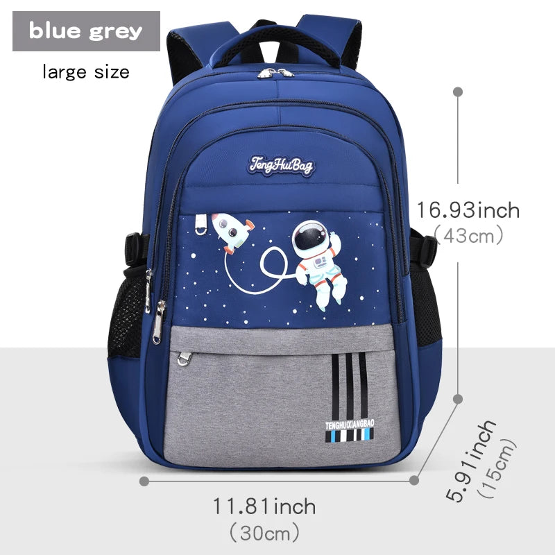 Waterproof Astronaut-Inspired Schoolbag for Boys | Ages 6-12
