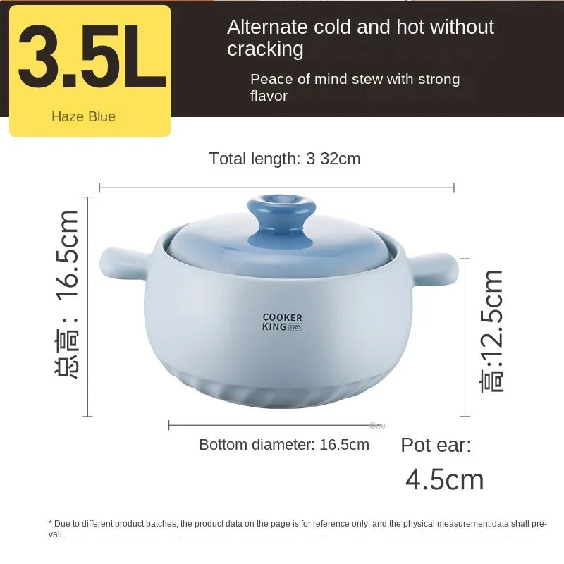 High-Temperature Resistant Ceramic Casserole Pot for Gas Stoves