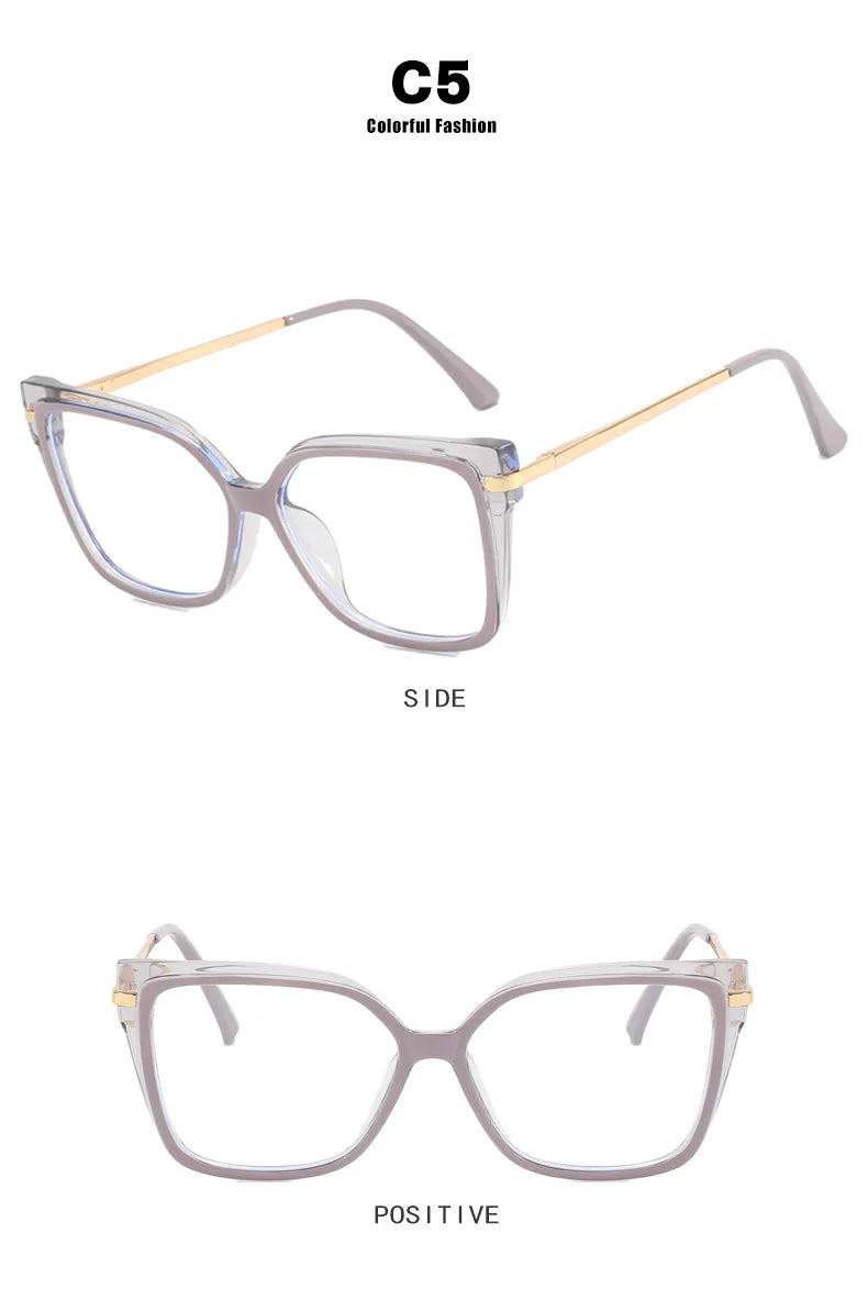 Stylish Retro Square Glasses Frame | Anti-Blue Light Protection