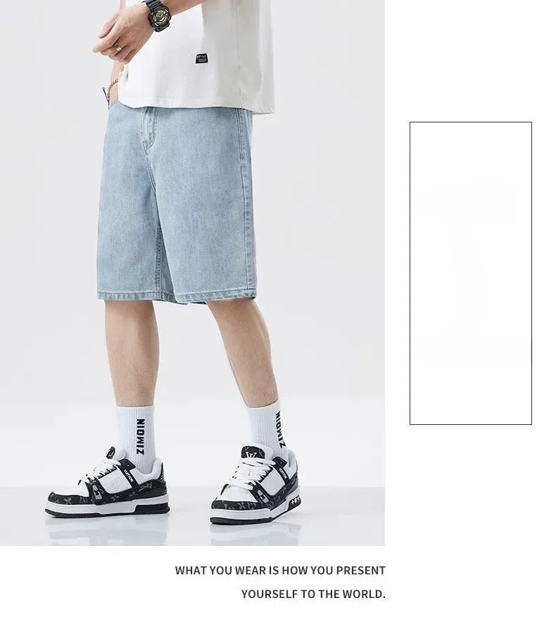 Men's Casual Knee Length Denim Shorts | Stylish Summer Bottoms