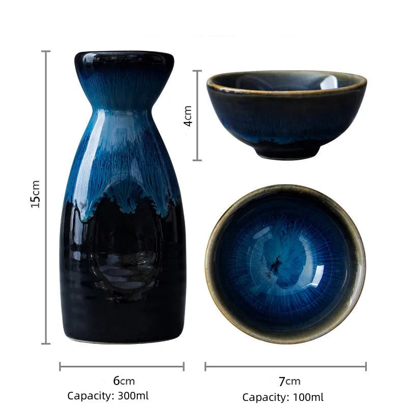Japanese Vintage Ceramic Sake Pot | Elegant Wine Dispenser