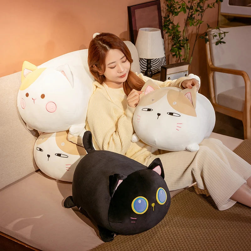 Cute Kawaii Cat Plush Toys | Soft Plush Sleep Pillow Cushion