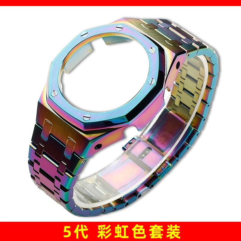 Stainless Steel Watch Case & Strap Replacement Kit | Modern Look