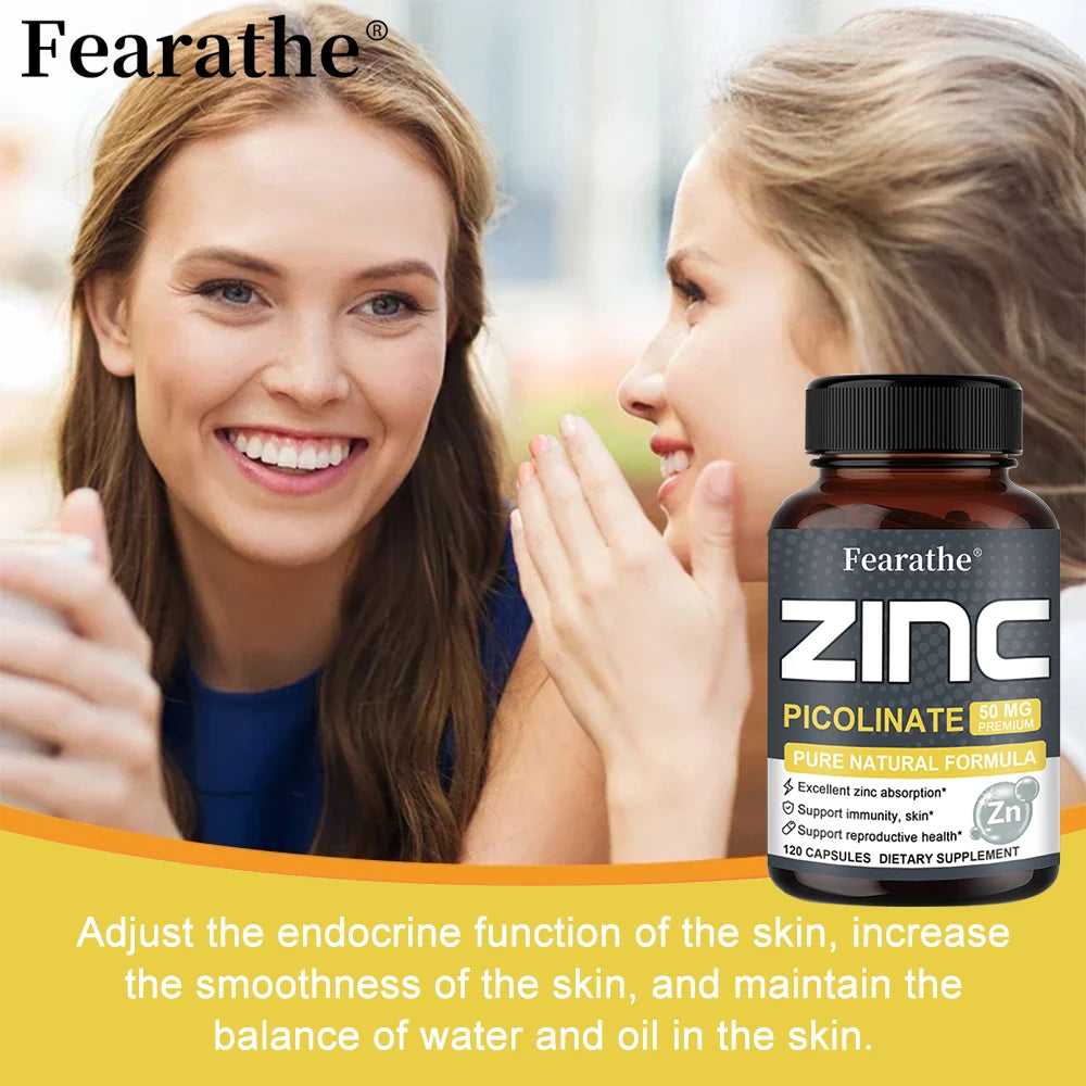 High Potency Zinc Supplement - Immune Support & Healthy Skin