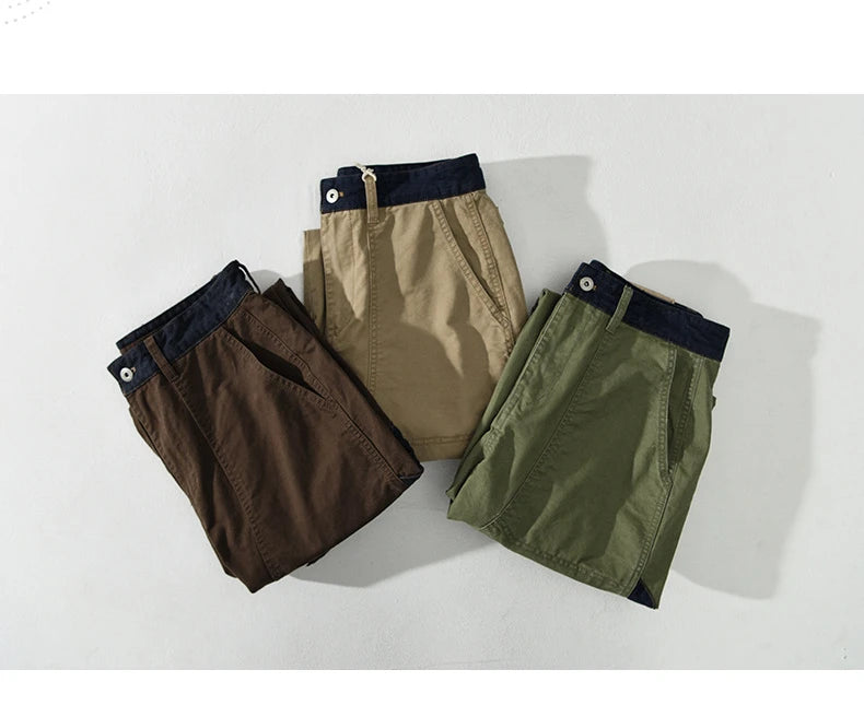 Men's Casual Cotton Cargo Pants | Vintage Big Pocket Trousers