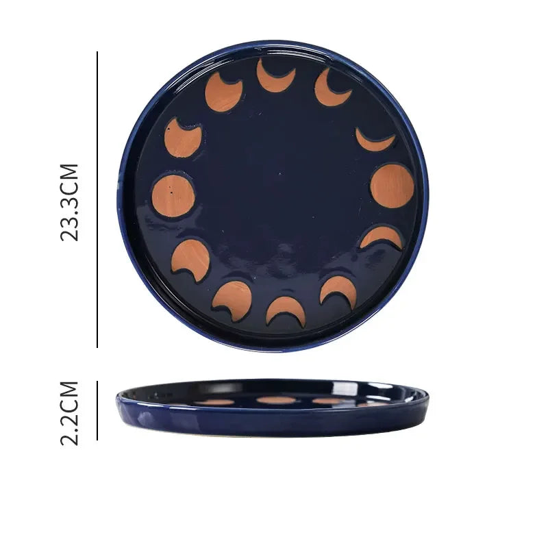 Hand-Painted Floral Ceramic Deep Plates | Vintage Dinner Dishes