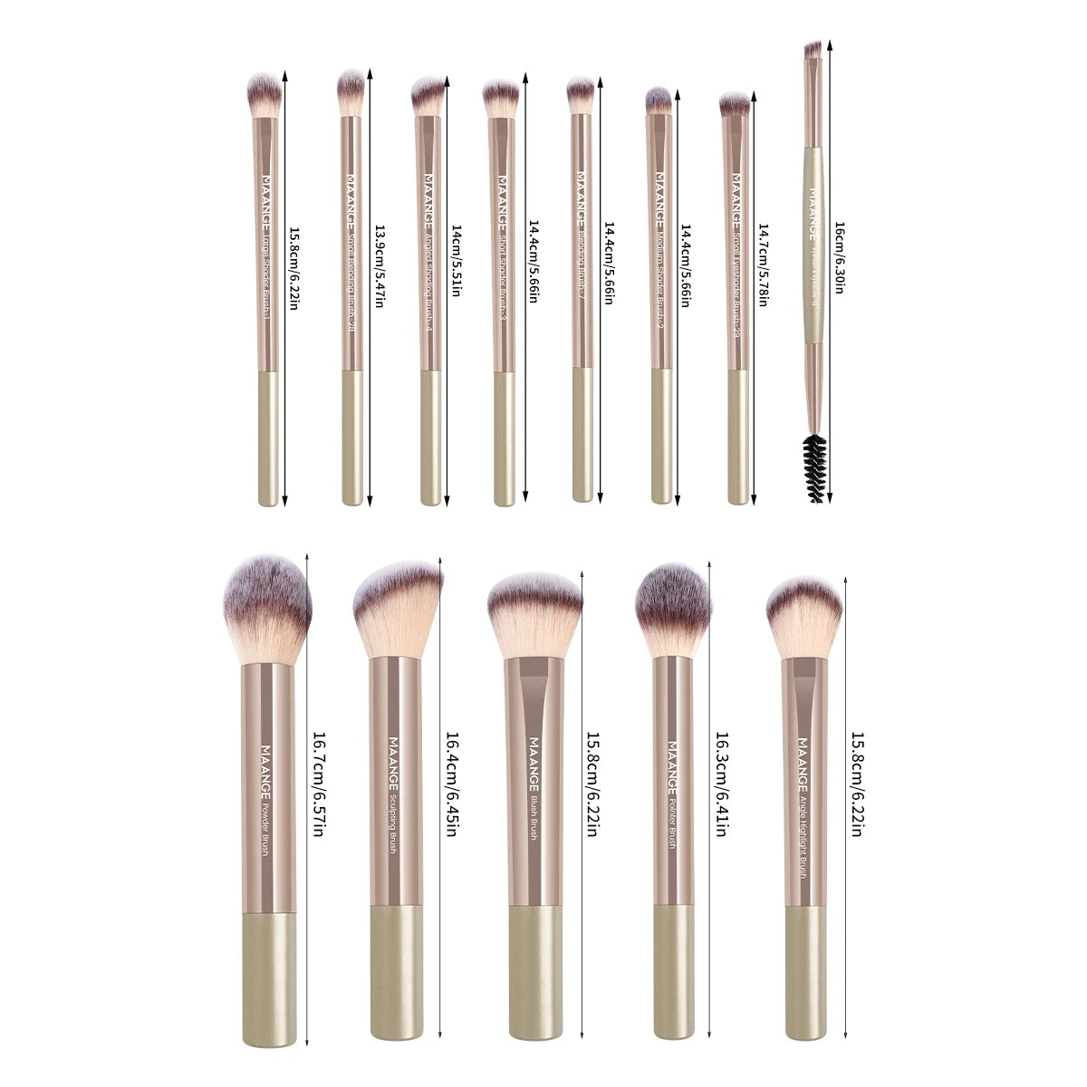 13pc Soft Synthetic Hair Makeup Brush Set | Flawless Beauty Tools