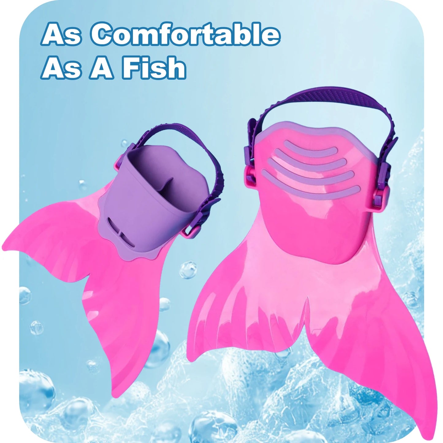 Adjustable Mermaid Silicone Fins for Swimming & Beach Fun