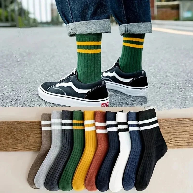 10 Pairs Men’s Cotton Short Socks | Breathable Low-Cut Ankle Socks