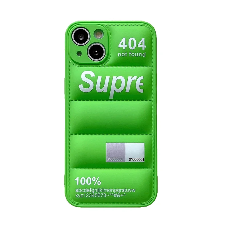 Cute Silicone Down Jacket Puffer Case for iPhone | Protective Cover