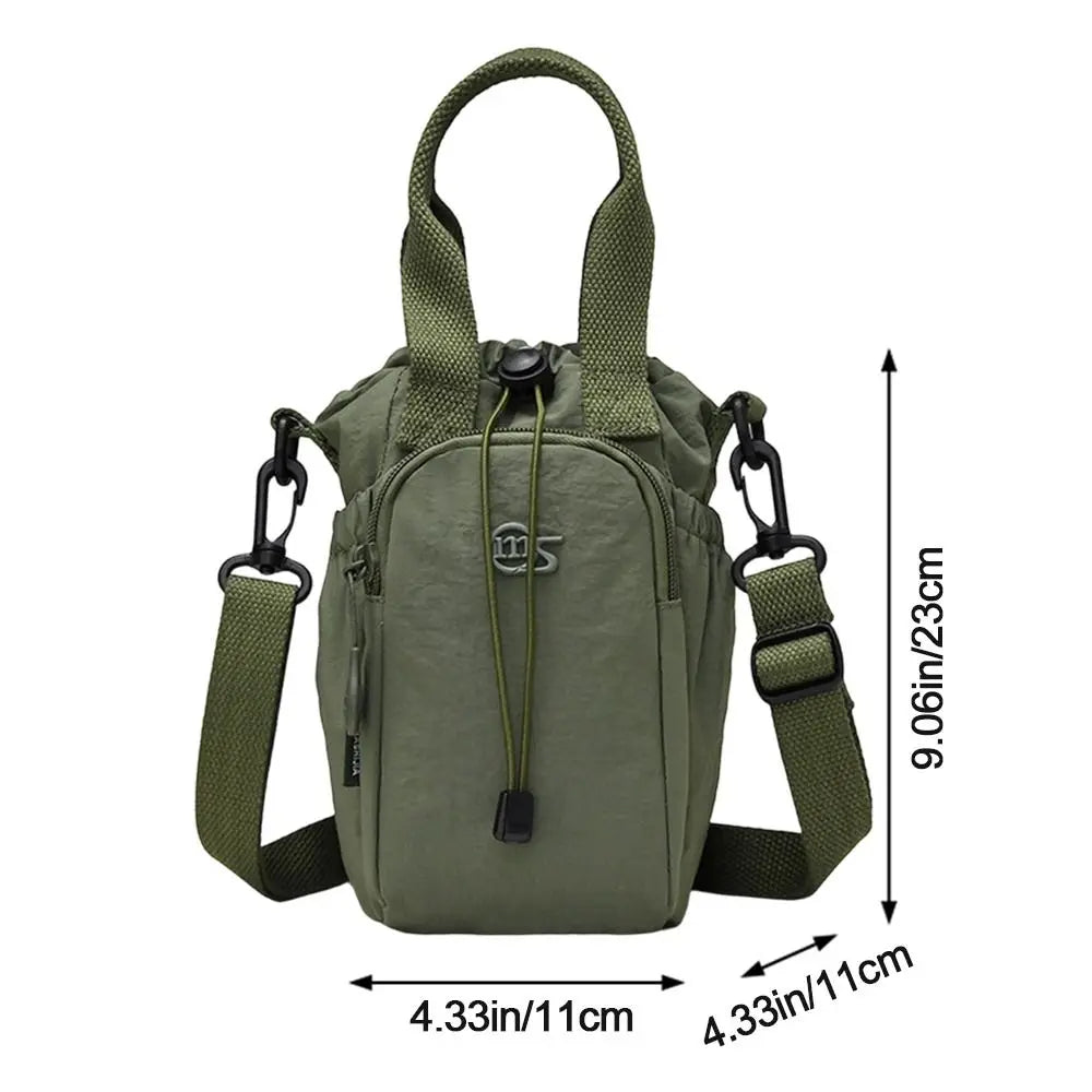 Women's Water-Resistant Crossbody Bag with Phone Pocket & Bottle Holder