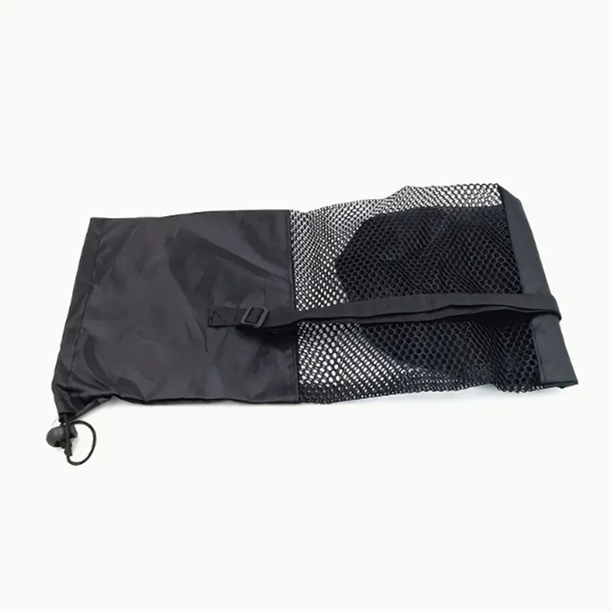 Durable Yoga Mat Storage Mesh Bag with Shoulder Strap – Black